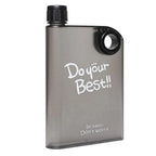 Black Ultra Slim Notebook Style Water Bottle 380ml | Portable Memo Bottle for Travel, School & Office