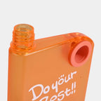 Orange Ultra Slim Notebook Style Water Bottle 380ml | Portable Memo Bottle for Travel, School & Office
