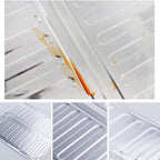 3-Sided Oil Proof Aluminum Foil Splatter Guard | Foldable Heat Insulation for Kitchen Stove | Silver