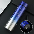 LED Temperature Display Water Bottle Stars Design  | Smart Stainless Steel Vacuum 500ml Flask | Random Color