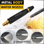 Metal High-Pressure Adjustable Nozzle Water Spray Gun | Heavy-Duty Brass Hose Sprayer for Cleaning & Watering